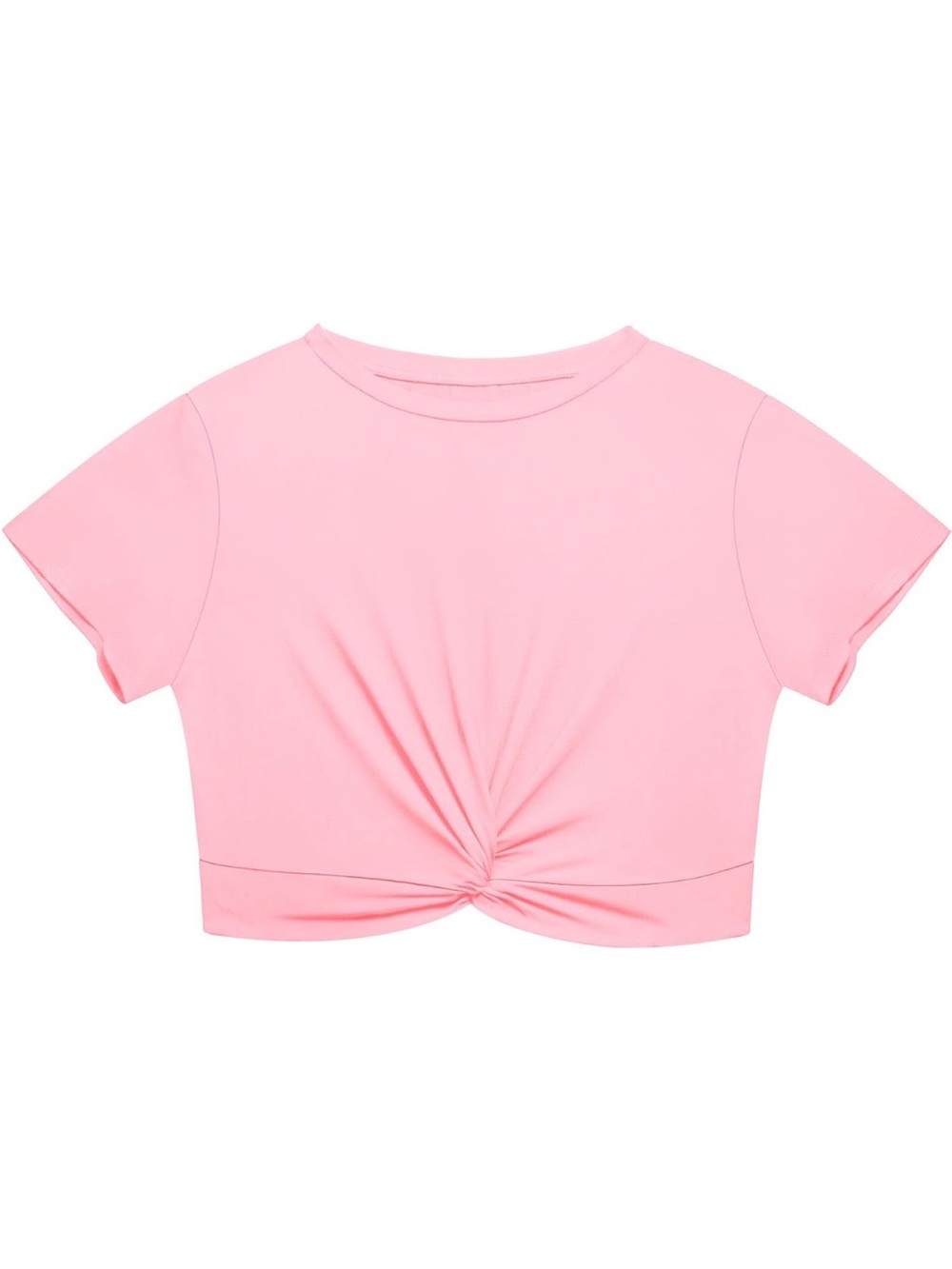 Pink Twist Front Crop Top